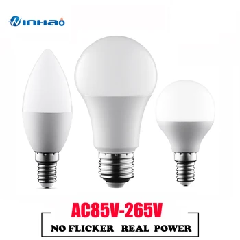 

Real Power LED Bulb E27 LED Lampada Ampoule Bombilla 3W 5W 7W 9W 12W 15W E14 LED Lamp AC110V 220V Cold/Warm White Led Spotlight