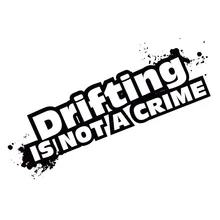 15.3*6CM DERIVA NÃO É UM CRIME Moda Car Decal Adesivos de Vinil Criativo Styling Carro Cobre Preto/Prata C9-0191
