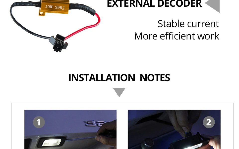  AcooSun Canbus LED Error free 12V Auto License Plate Lights Bulb For VW GolfPassatPoloLibizaSkodaAlteaLeonLupo Beetle (9)