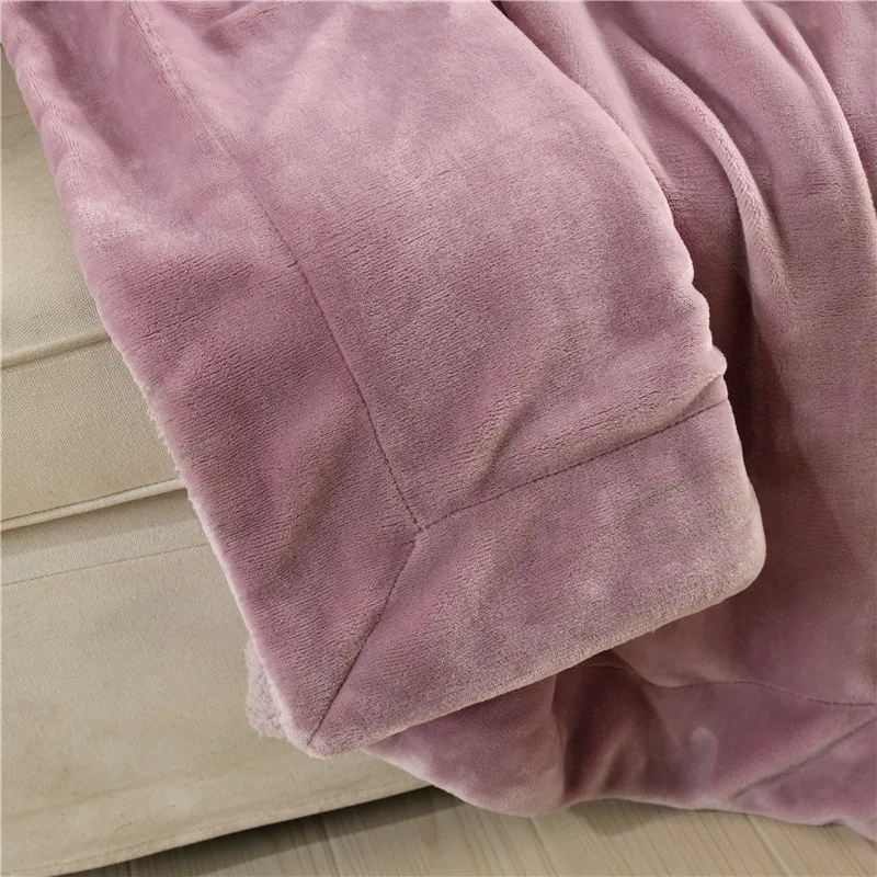 Зимнее модное плотное мягкое Флисовое одеяло для кровати, теплое одеяло для дивана, розовое, бежевое, серое, голубое Фланелевое вязаное одеяло для путешествий, бархатное одеяло
