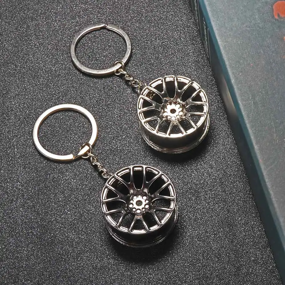 TIOODRE New Design Cool Luxury Metal Car Key Chain Ring Keychain Creative Wheel Hub for Man Women Gift Accessories | Автомобили и