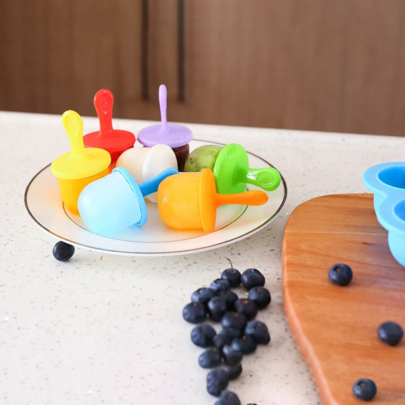

A Set Of Cartoon Mini Cute Easy Use Mold DIY Silicone Pop Popsicle Mould Tray IceCream Cake Maker Lolly Yogurt Tools Cream Maker