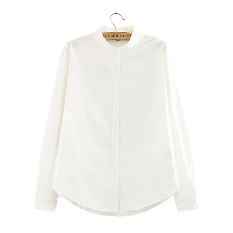 

Cross border 2018 women's shirts, women's long sleeves, Korean white collar shirts, women's Autumn New Ladies' shirts 0689
