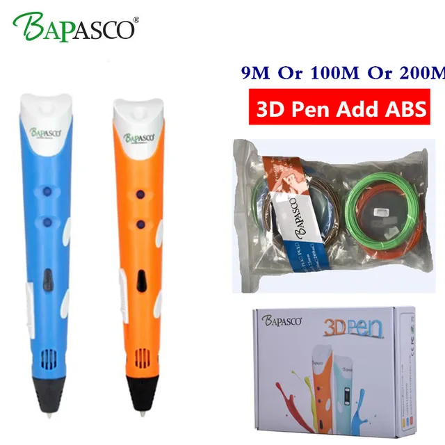 Best Offers Drawing Pen 3D BAOASCO 3D Pen ABS/PLA Smart 3D Printing Pen With Free Filaments Creative Gift For Kids Design Printing Pen 3D