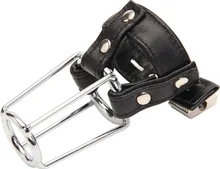 Free shipping leather chastity device metal chastity belt sex toy leather steel male chastity cage