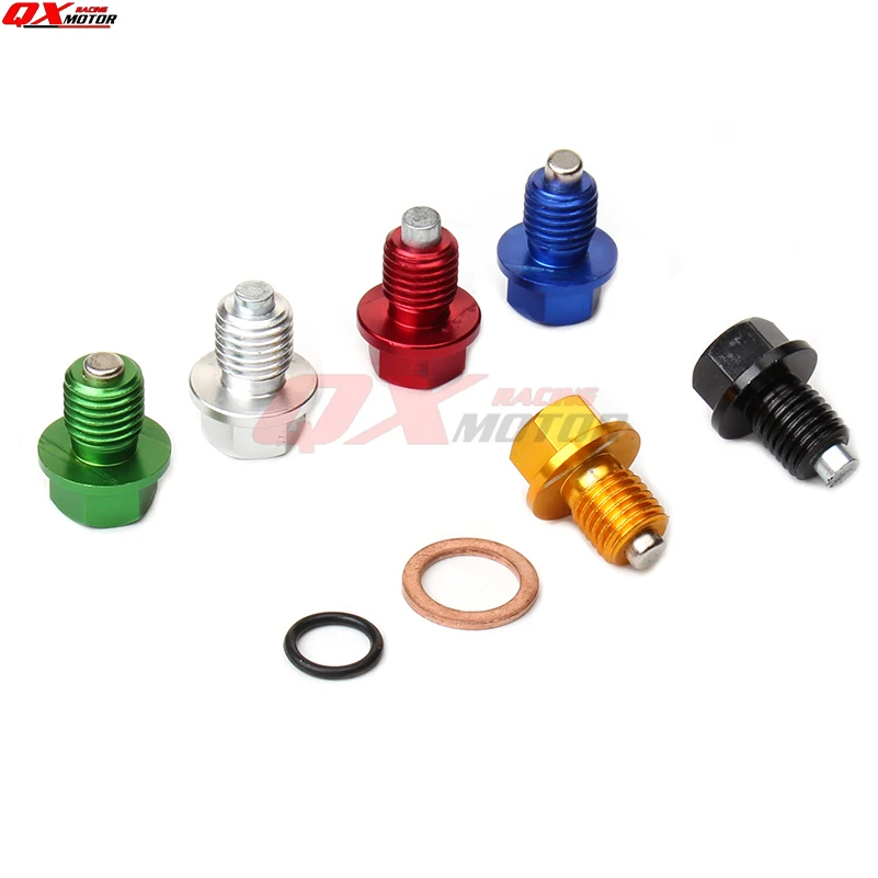 

Magnetic Megneto Engine M12 Oil Drain Plug Bolt Nut Screw Washer Red Pit Dirt Monkey Bike ATV Quad Buggy Kart Motorcycle