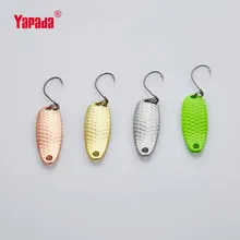 YAPADA ложка 007 Лун масштаб один крючок 3,5 г/5г 32-34мм разноцветный 6шт/лот металлической ложкой Прикормы