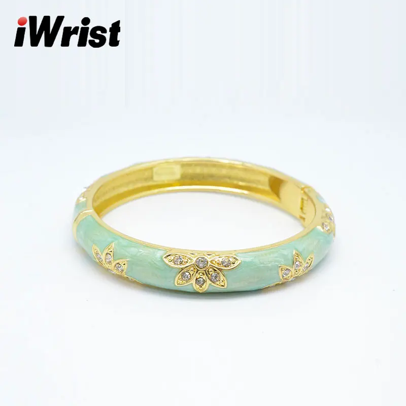 IWrist женский модный стильный Браслет-манжета для женщин цветочный узор светлый