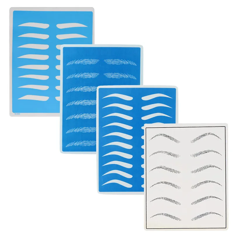 

4PCS Permanent Cosmetic Eyebrow Makeup Practice Training Skin Sheet Tattoo Make Up Tool Nov 24