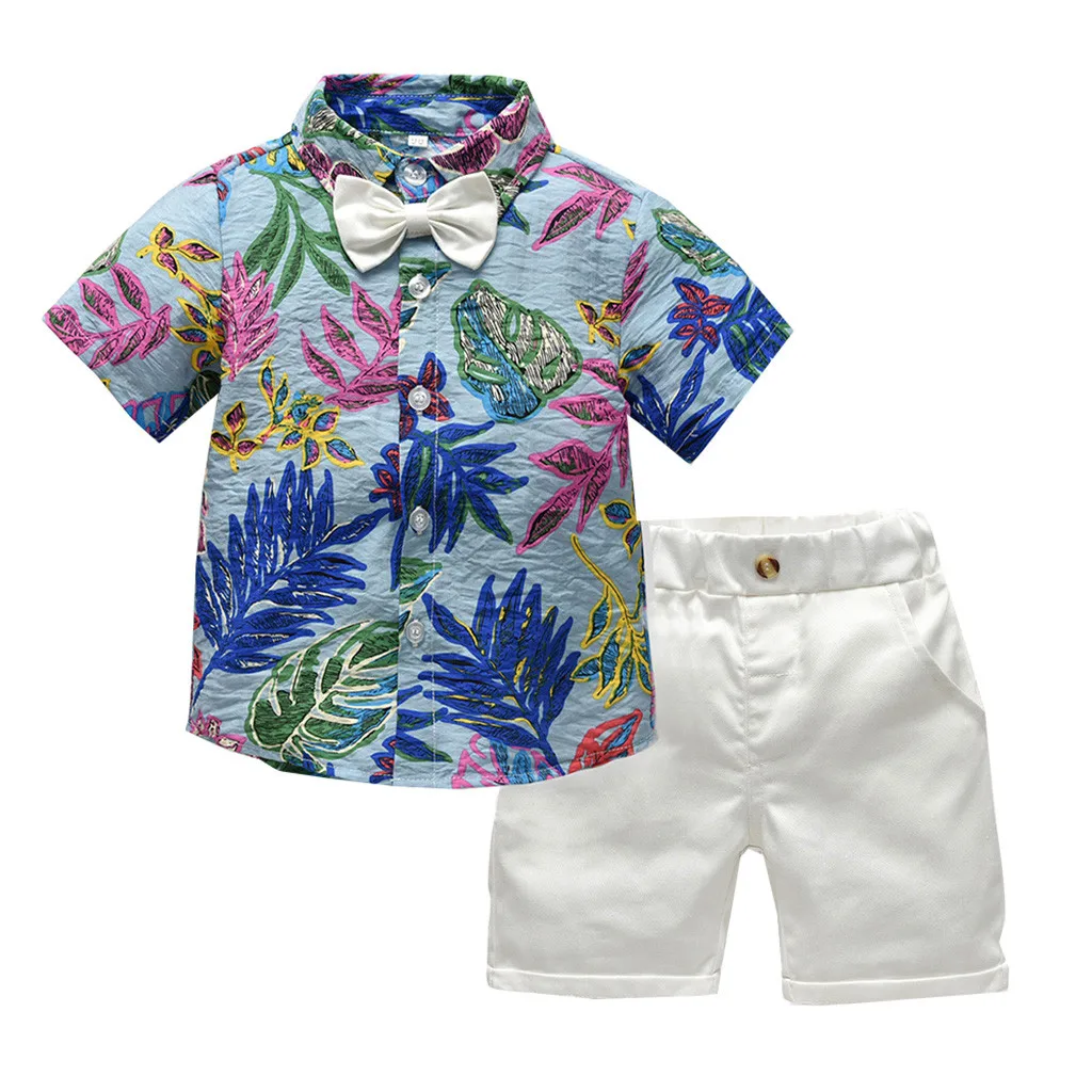 SAGACE комплекты для детей Детская одежда купальный костюм, детская одежда летние комплекты Одежда для мальчиков галстук-бабочка, костюм джентльмена с листьями, May9
