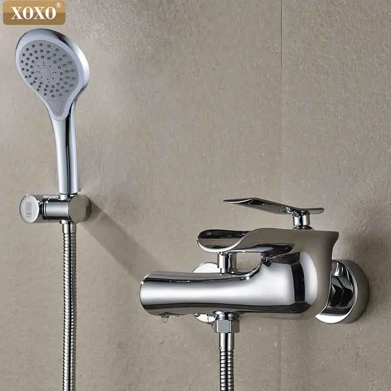 Günstige XOXO Badewanne wasserhahn chrom kupfer dusche mischbatterie einzelnen verarbeitungs dual control dusche bad wasserhahn 83003W