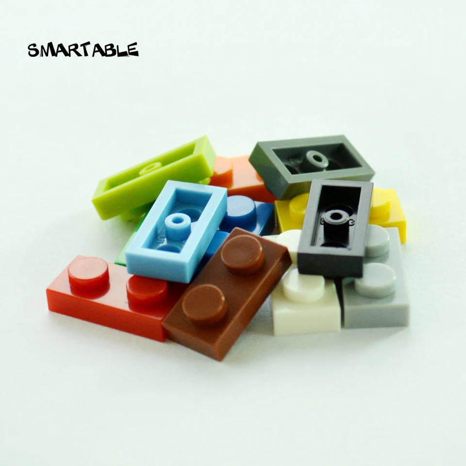 Smartable Plate 1X2 Building Blocks Parts LOGO DIY Educational Creative Toys Gift Compatible Major Brands 3023 Toys 302pcs/lot