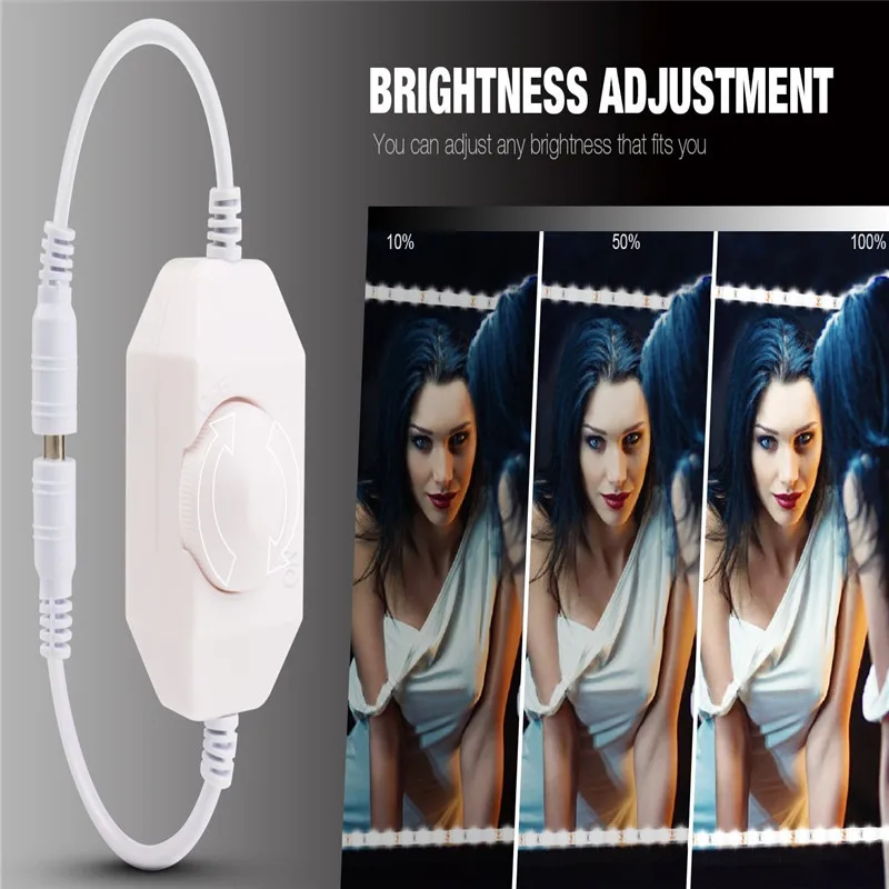  New 240 LEDs Makeup Mirror Vanity Mirror Light with Dimmer Power Supply For Dressing Table With Man