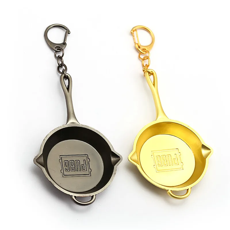 

Big PUBG Keychain Bluehole Frying Pan PUBG Pendant Key Metal Chain Ring Holder Men Gift Jewelry Chaveiro llaveros Sleutelhanger