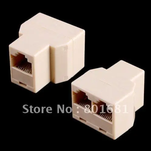 

RJ45 3 Way Network Cable Splitter Extender Plug Coupler, Free Shipping +tracking number
