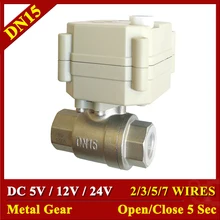 Цай вентилятор электрический шаровой кран 1/2 ''DC5V/12 V/24 V SS304 2/3/5 /7 провода электрические клапан воды 2 way BSP/ДНЯО с ручной донастройкой