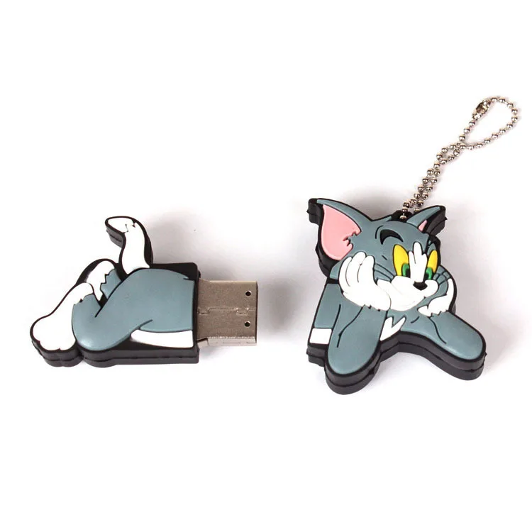 Флешка в форме героя мультика mini cat TOM JERRY 2G 4G 8G флеш-диск USB 2,0 Флешка карта памяти Флешка подарок