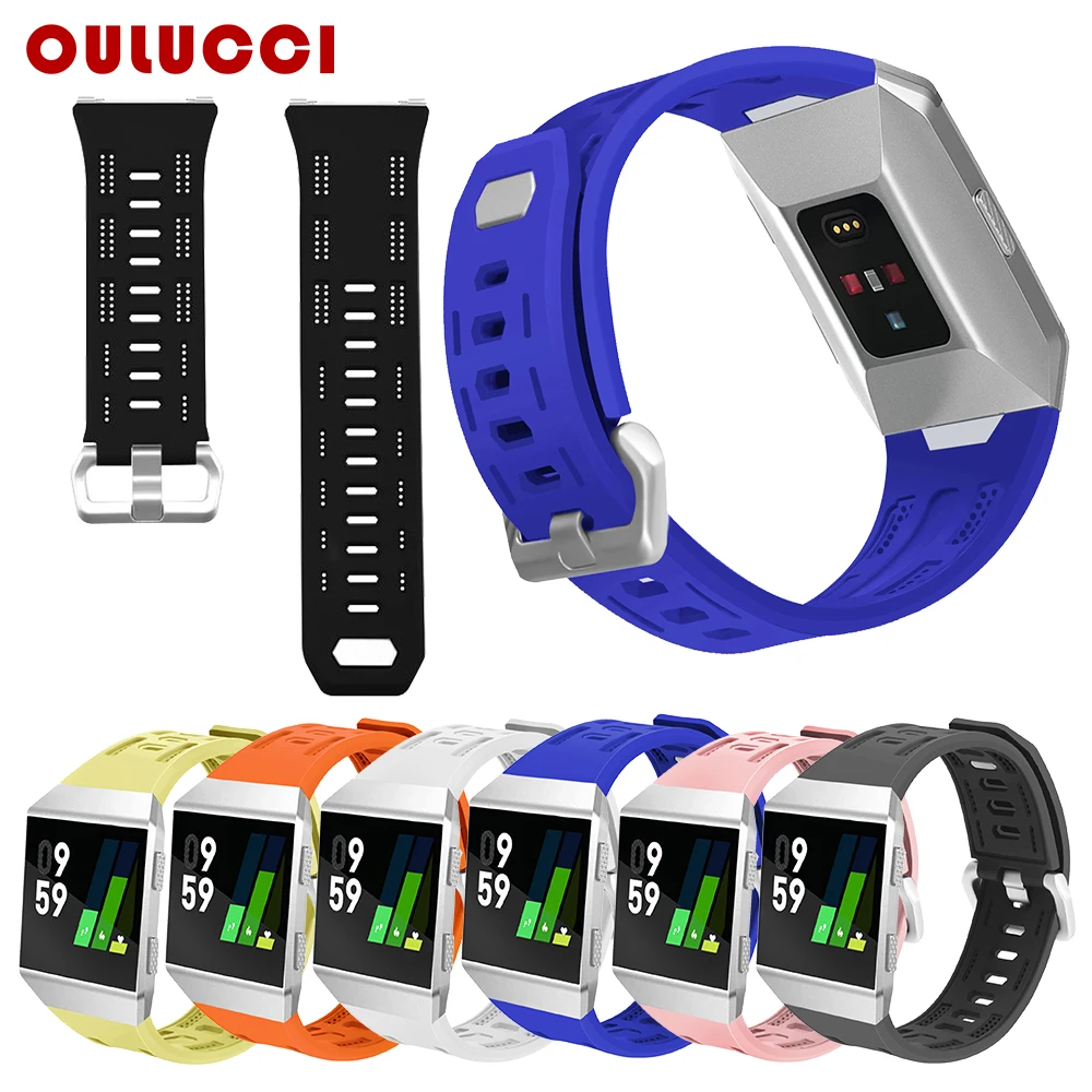 

OuLucci large replacement sports accessories for Fitbit Ionic silicone trap band dropshipping watch bracelets fit bit watch band
