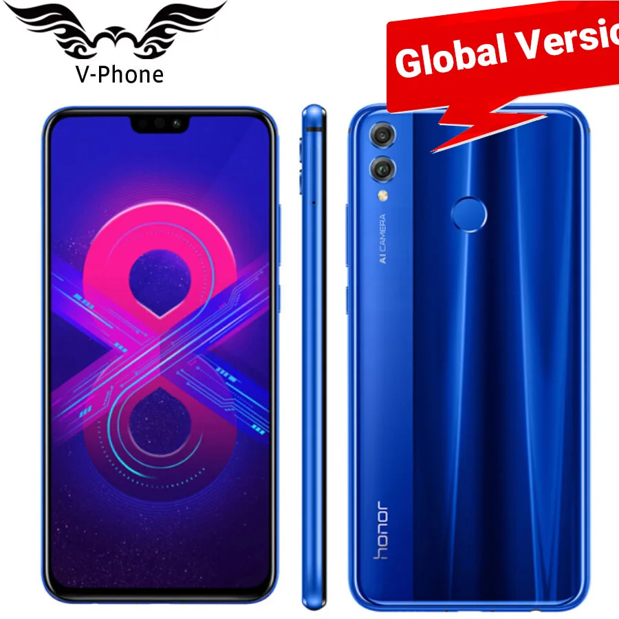 

Global Version Honor 8X JSN-L22 Mobile Phone Octa core 6.5 inch 4GB 128GB 3750mAh 20MP Android 4G LTE Phone