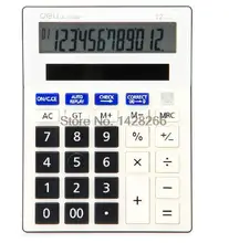 Deli Dual Power Supply Calculator 1280a Solar Panel 12 Digits Large LCD Screen Office Commercial Type