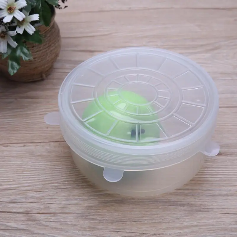 6 шт. силиконовые крышки для кухонной посуды|silicone cover|kitchen silicone coverssilicone pan cover |