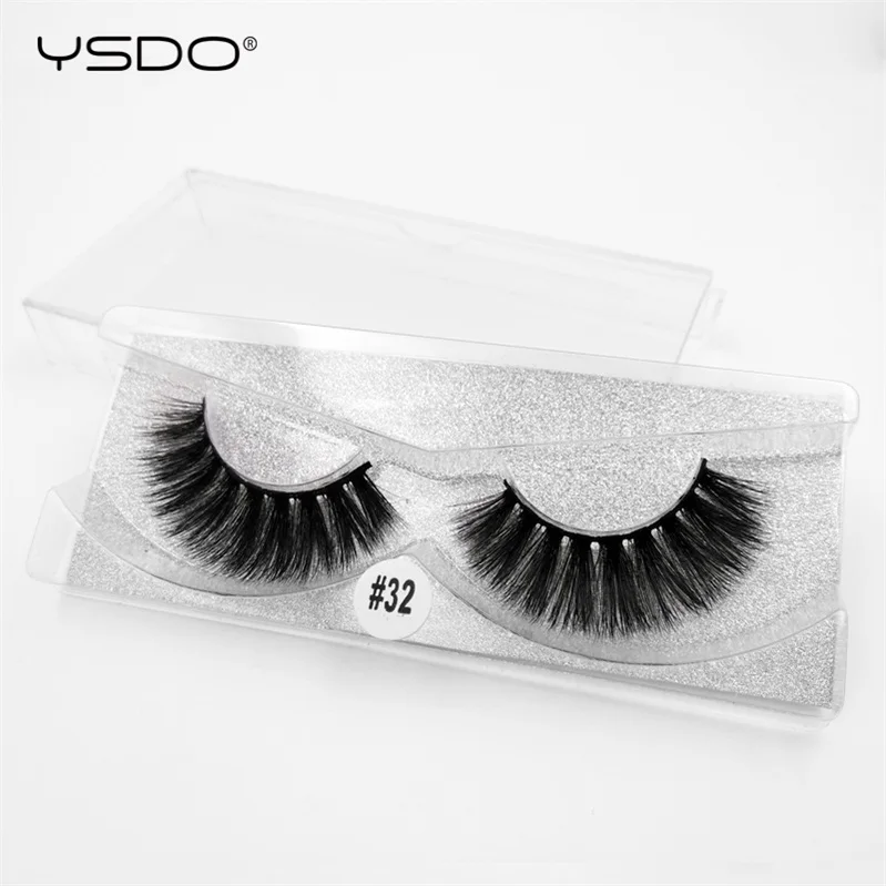 W32S YSDO, 1 пара, норковые ресницы, натуральные ресницы, накладные ресницы,, безжалостные ресницы, ручная работа, 3d норковые ресницы, макияж, объемные ресницы - Цвет: W32S