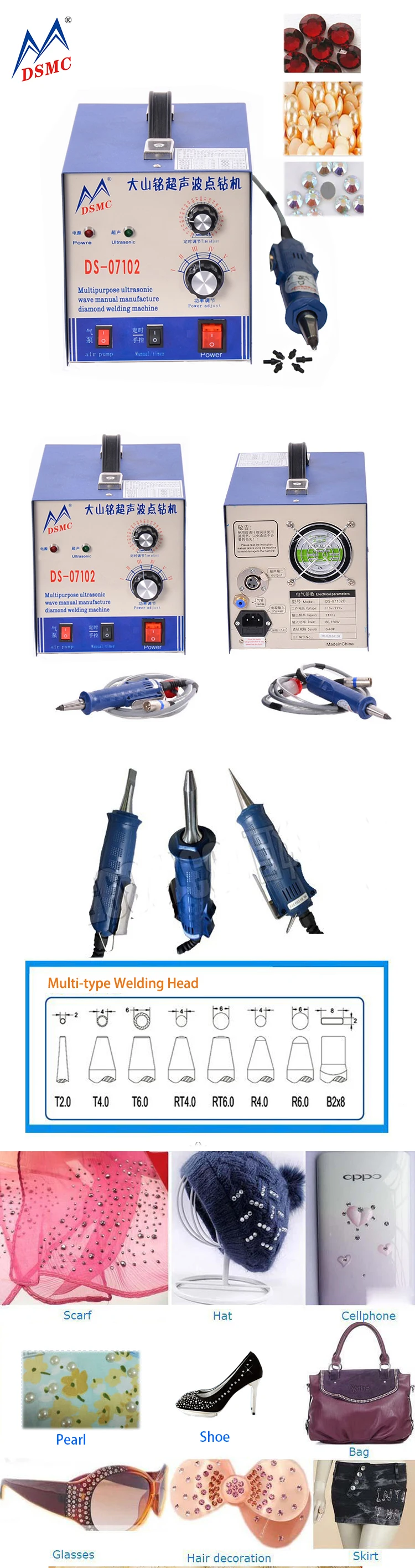 Sale Ultrasonic Hot Fix Diamond Rhinestone Setting Machine Guangzhou 1