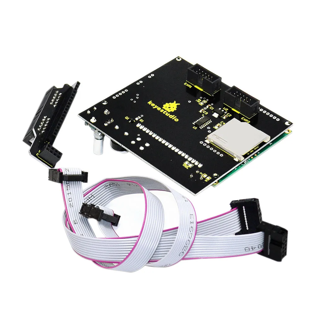 Бесплатная доставка! Keyestudio 12864 lcd Графический смарт дисплей плата контроллера +