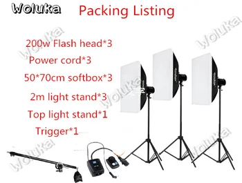

Godox 200W three-lamp set Studio Flash Studio Portrait ID e-commerce product shooting lamp CD50 T03
