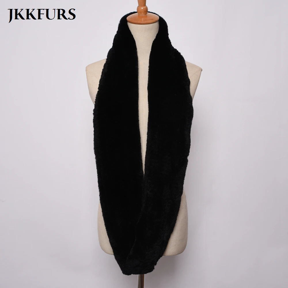 Женский Настоящий мех кролика длинный шарф из натурального пушистого меха модные стильные шали зимний шарф наивысшего качества S7449