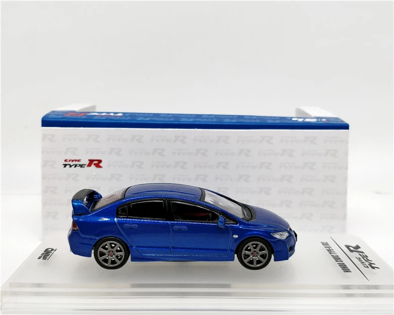 1: 64 INNO64 Honda Civic FD2 2007 Синий литой модельный автомобиль