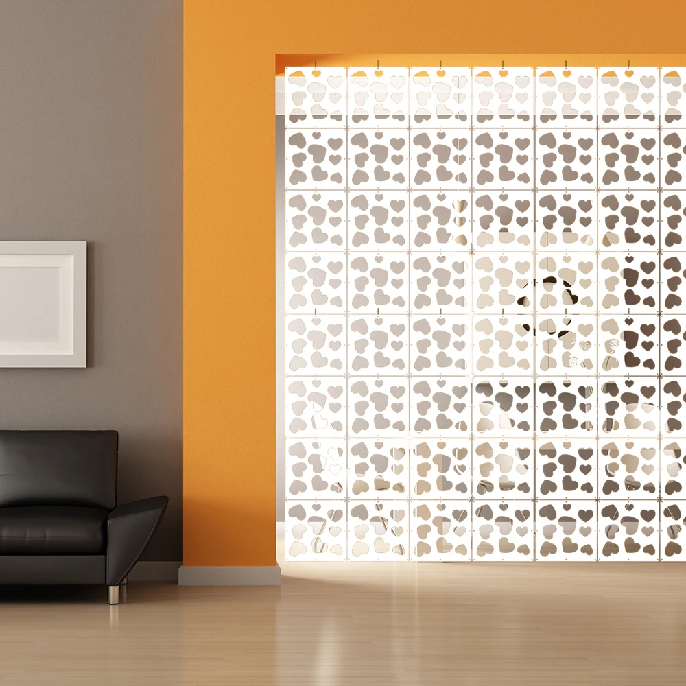 12 шт. 29x29 см подвесные экраны для гостиной части панелей перегородки стены искусства Diy украшения белого дерева пластиковая пряжа