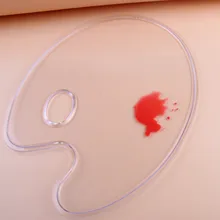 Эллиптической формы, плоский пластиковый палитра, защита окружающей среды, ПП ремень, ручная креативная художественная пигментная палитра, художественные принадлежности, 1 шт