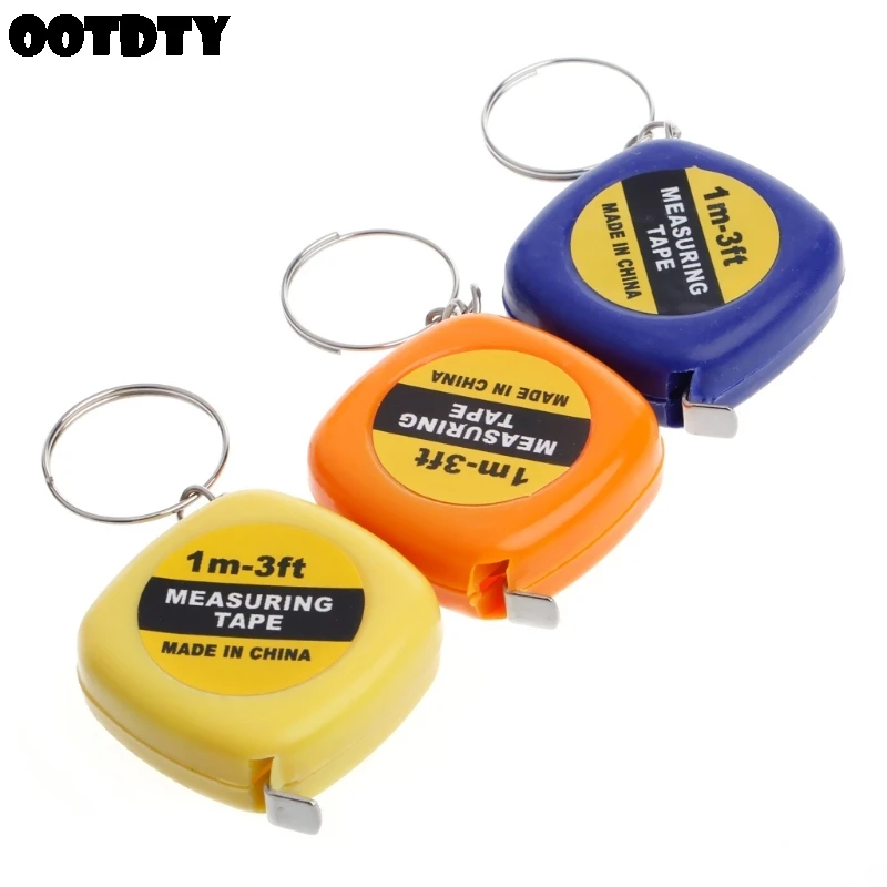 

Easy Retractable Ruler Tape Measure Mini Portable Pull Ruler Keychain 1m/3ft