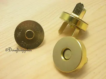 

Magnetic Snaps bag button purse Magnetic Snaps button 20pcs 18 mm golden F38