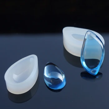 

4 Pieces Assorted Shape Cabochon Silicone Earring Necklace Pendant Mold for Epoxy Resin Jewelry Making DIY Crafts