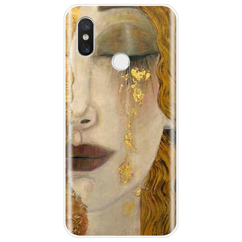 Чехол Kiss by Gustav Klimt мягкий силиконовый чехол из ТПУ для телефона xiaomi 4 4S 5 5C 5S PLUS 6 6X 8