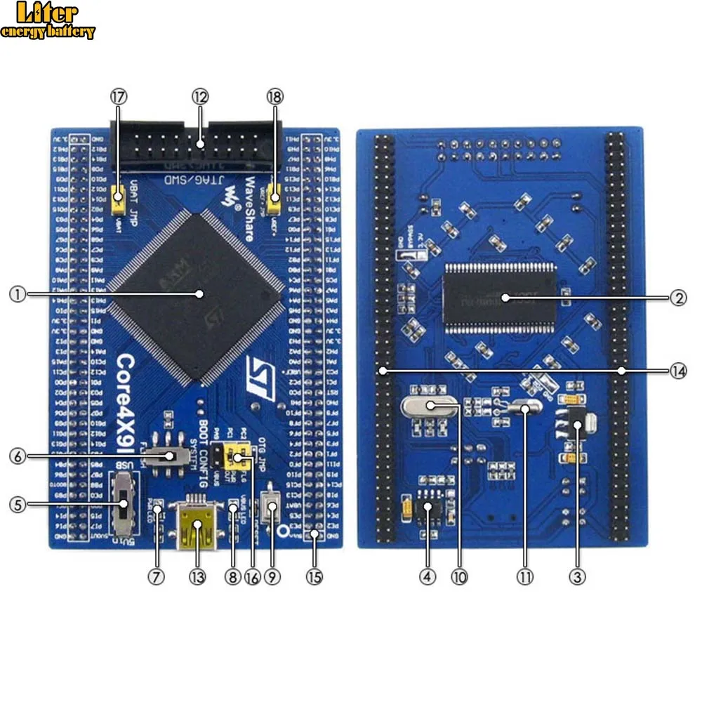 STM32 основная плата Core429I STM32F429IGT6 STM32F429 ARM Cortex M4 STM32 комплект макетной платы с полной IOs