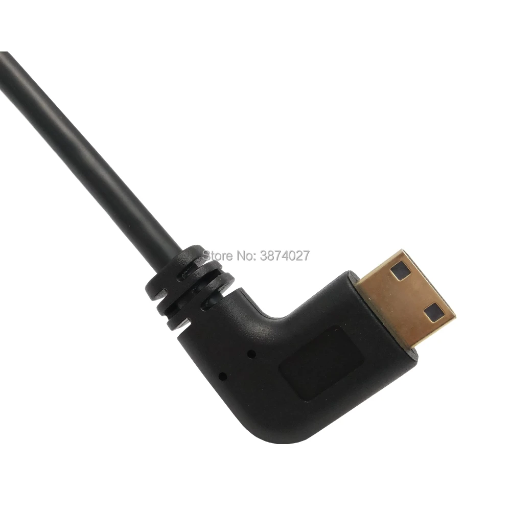 0,5 м угол 90 градусов мини HDMI к HDMI Мужской M/M Кабельный разъем V1.4 для цифровой зеркальной видеокамеры ЖК-монитор