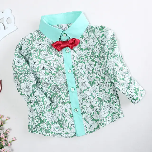 baby boy floral shirt