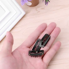 40 шт. 32 мм черные u-образные металлические зажимы для наращивания волос уток клип-на U90F