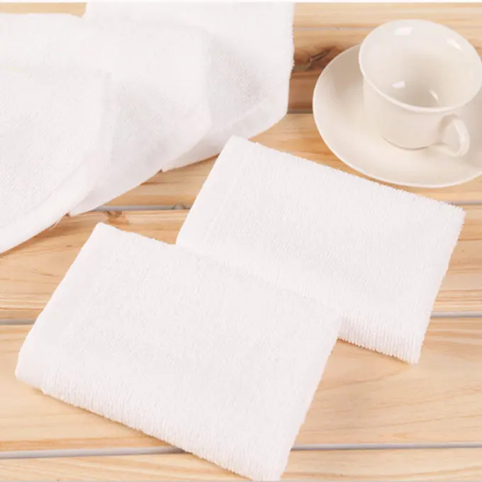 Solid 100% Cotton Home Hand Face Towel Set of 12 30*30cm White Baby Cloth Wipes Bath Washcloth Flannel Kitchen Towels |