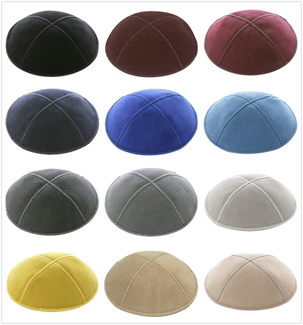 Еврейская кипа кожаная замша YARMULKE KIPPAH KIPPOT Кепка с черепом|cap stainless|cap expresscap bird |