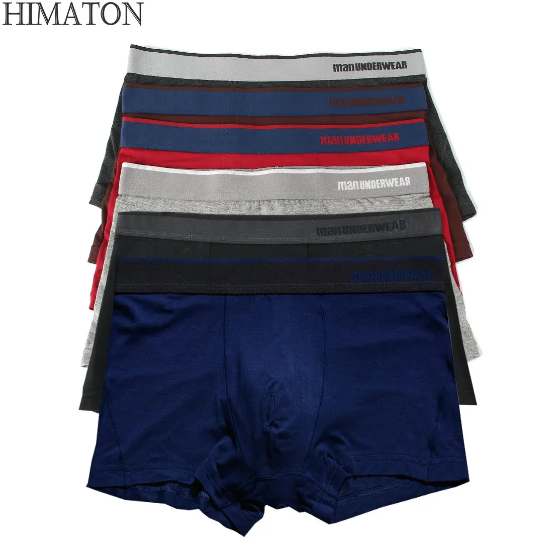 HIMATON Men's Luxury Boxers Men Brand Underwear Modal Underwear Shorts Strethcy Breathable