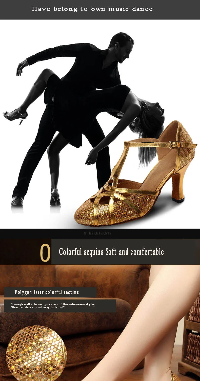 20161214_122051_011Professional Latin Dance Shoes Closed Toe PU Sequins 8cm Modern shoes for women Brand Upscale Flash Satin Adult Dancing Sneakers