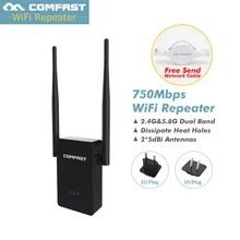 COMFAST CF-WR750AC двухдиапазонный 750M wifi расширитель повторитель 2,4G/5,8G 802.11AC беспроводной Wi fi Wi-fi ретранслятор signa усилитель маршрутизатор