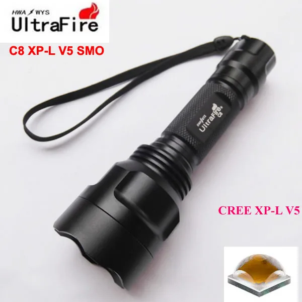 U f с8 кри XP L V5 2000lm холодный белый 5 Mode SMO из светодиодов фонарик ( 1 x 18650 )|flashlight
