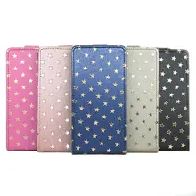 Colorful Star Up Down Open Flip Leather Phone Protective Cover Case For Alcatel One Touch Idol 3 4.7 Inch Android Cell Phone