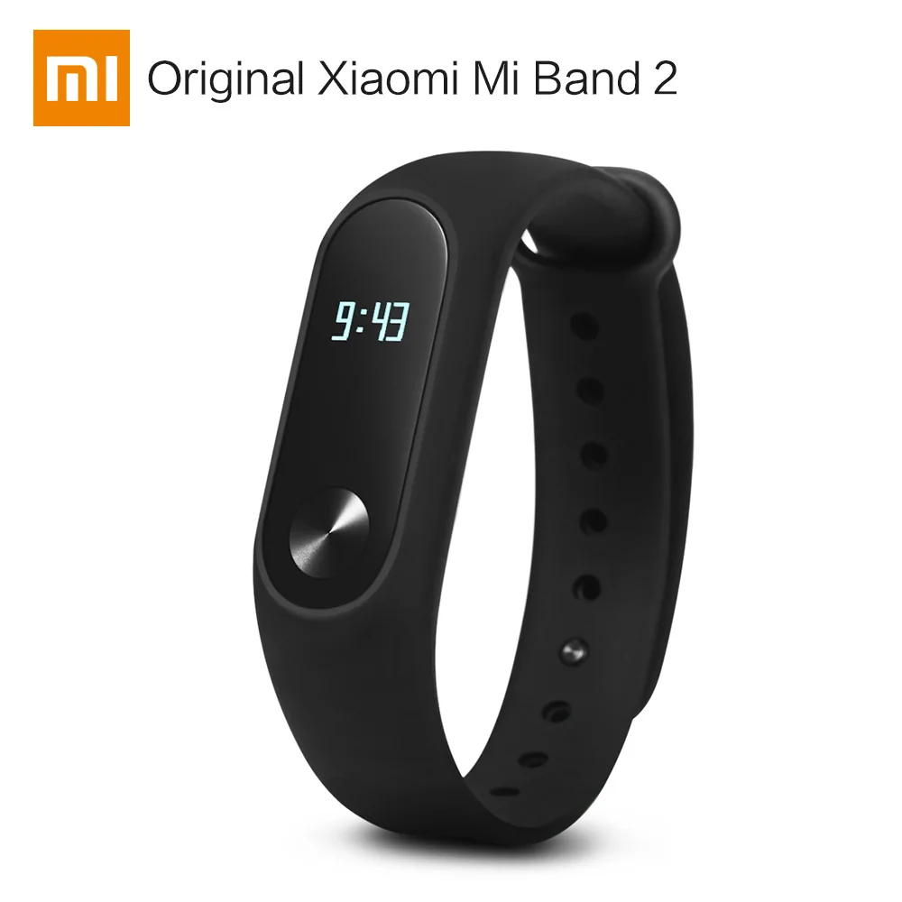 Новый 2016 Оригинал Xiaomi Mi Группа 2 Smart Сердечного Ритма фитнес-Xiaomi Miband Браслет 2 с OLED Дисплей IP67 20-ДНЕВНЫЙ батареи