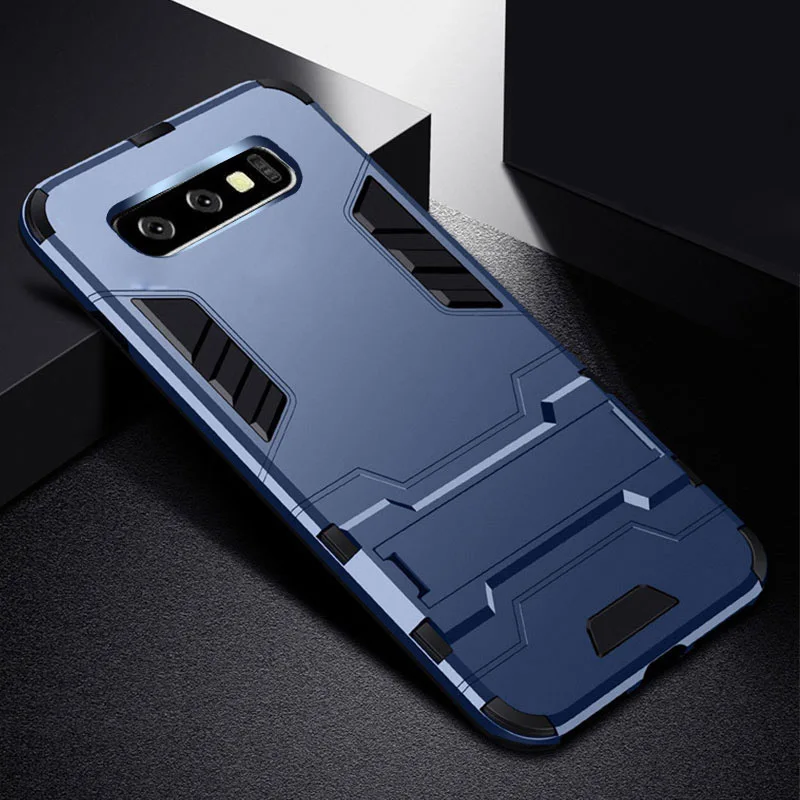 Blue Магнитное кольцо автомобильный держатель чехол для samsung Galaxy S8 S9 S10 Plus Note 8 9 A30 A50 M10 M20 M30 M50 Роскошный чехол Противоударная защитная задняя крышка - Цвет: Blue